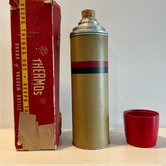 Vintage Thermos 340A Quart Cork Stopper And Original Box Norwich Conn USA. - Picture 14 of 16
